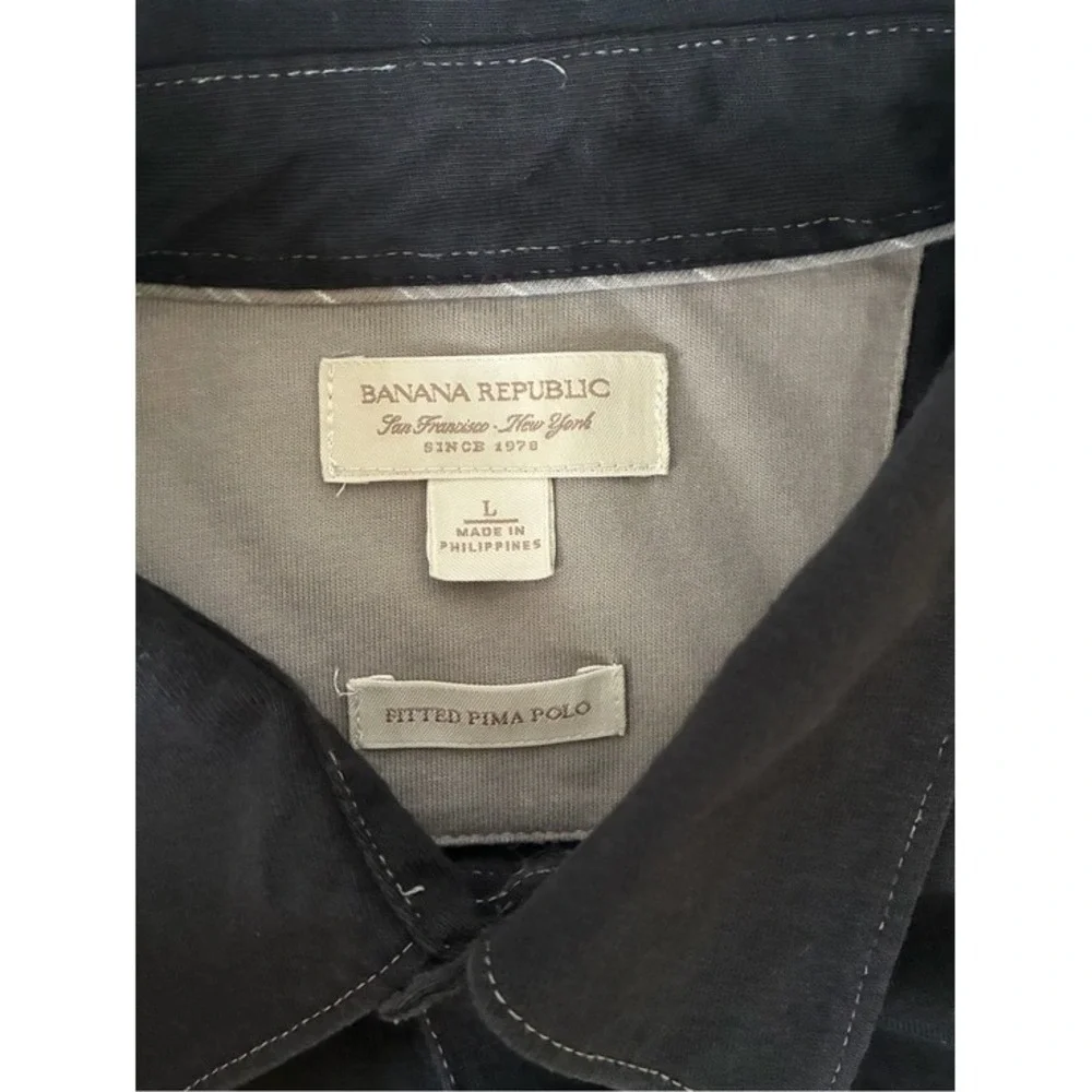 Old Money Banana Republic Luxury Touch Polo Contrast Stitching Size L
